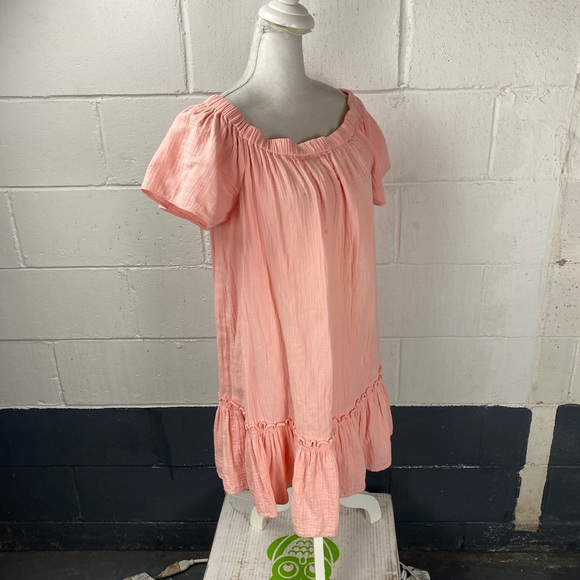 Rebecca Taylor Womens Flutter Sleeves Lace Dress Size 10 Coral Orange Summer. - Picture 5 of 7